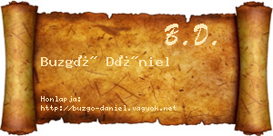 Buzgó Dániel névjegykártya