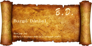 Buzgó Dániel névjegykártya